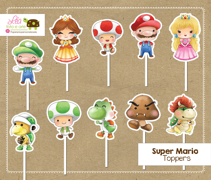 topper festa mario e luigi